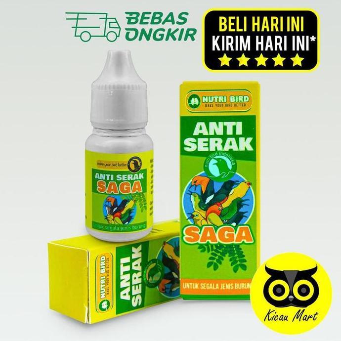 Kicau Mart Saga Anti Serak Nutribird Obat Burung Kicau Suara Nyaring Obat Burung Serak Batuk Lendir 