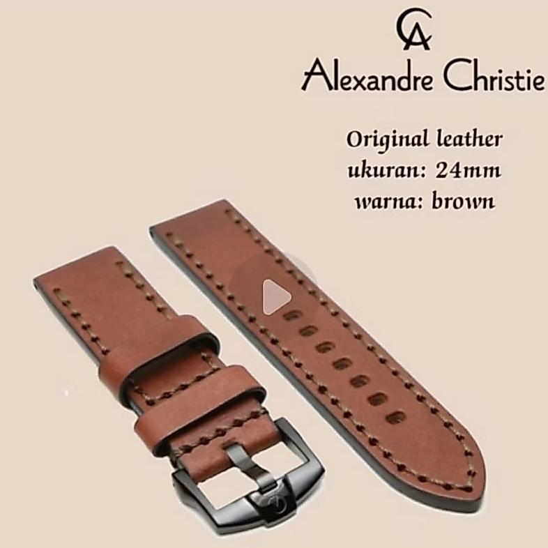 STRAP KULIT TALI JAM TANGAN ASLI ALEXANDRE CHRISTIE ORIGINAL LEATHER ASLI AC 9205 AC 6562 AC 6564 AC