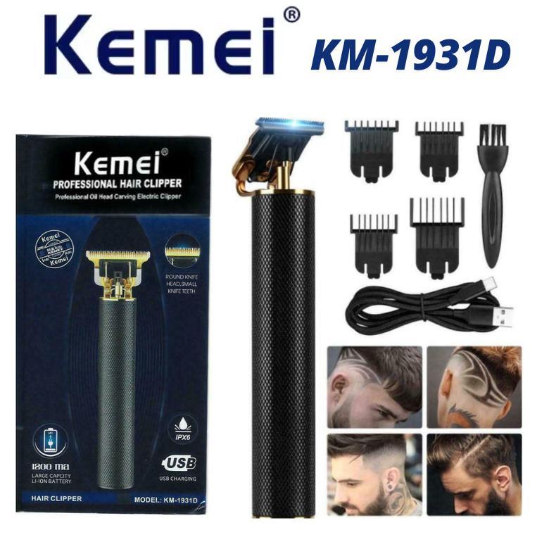 KEMEI KM-1931D ALAT CUKUR RAMBUT HAIR CLIPPER TRIMMER ELECTRIC USB CHARGING 1200MAH KM 1931D