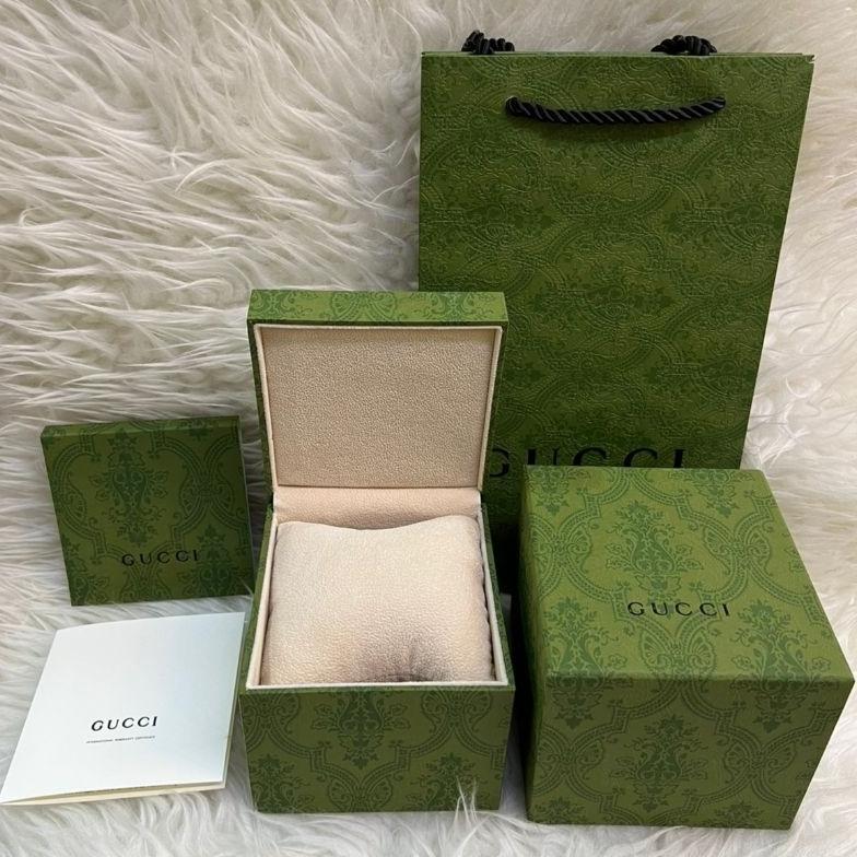 Kotak box jam tangan merk GUCCI watch model Original fullset Diskon