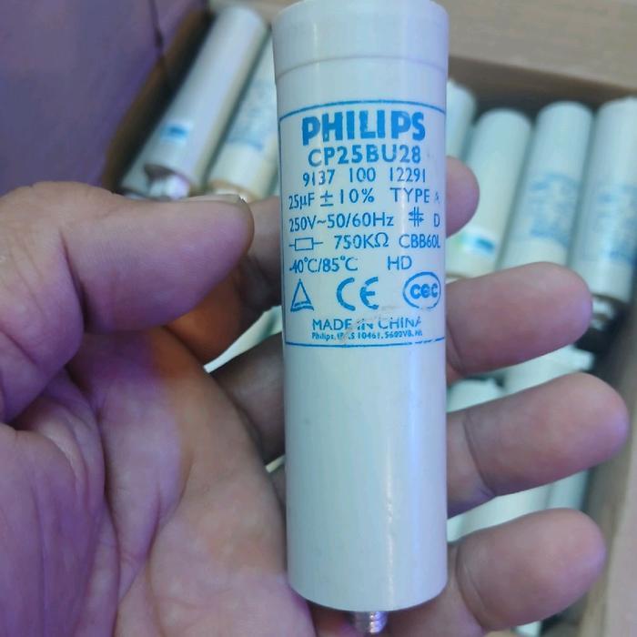 Philips Capasitor 25uf 250V CP25BU28 9137 100 12291 250V-50/60Hz 750K CBB60 HD