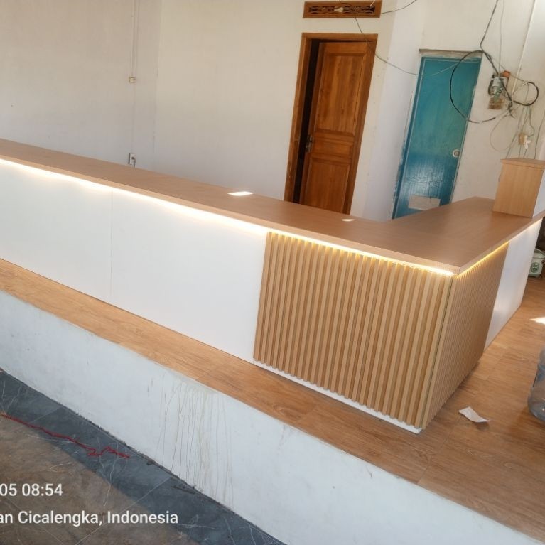 meja barista cafe minimalis