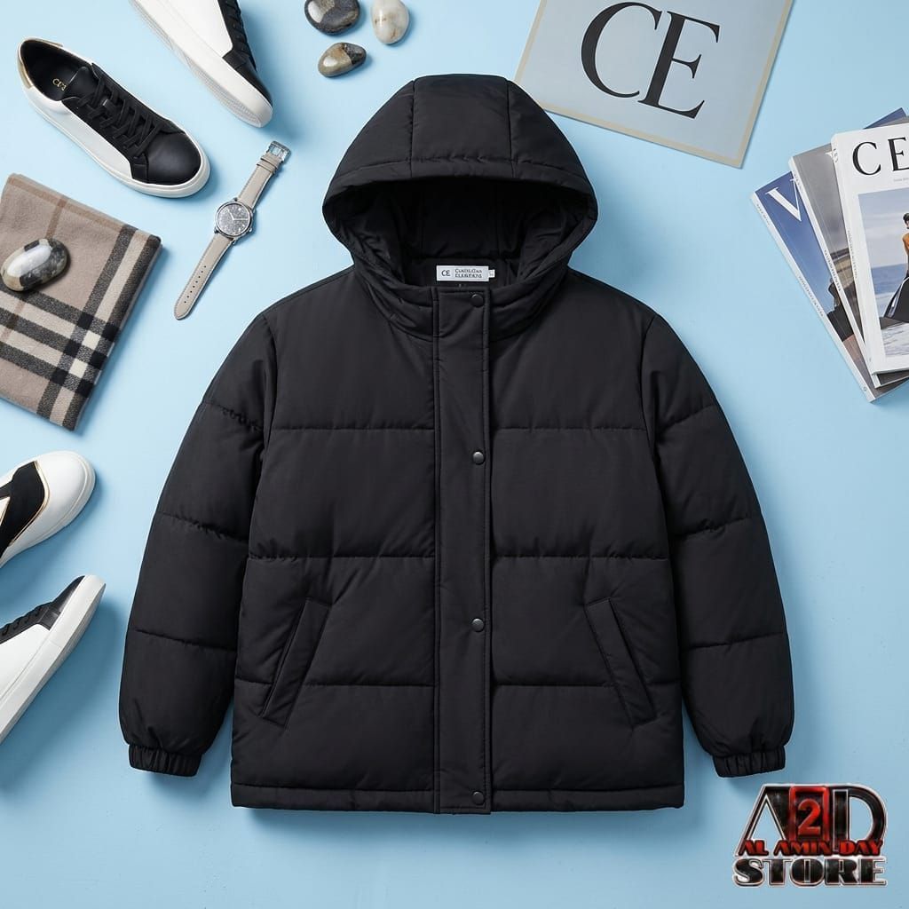 Classical Elf Jacket Tebal Gelembung Hitam