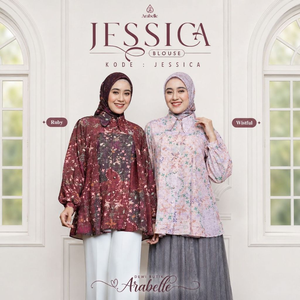 ARABELLE SCARF SERIES JESSICA BLOUSE  FORMAL DAILY MATT SILKY PREMIUM ORIGINAL BY ARABELLE SCARF OFF