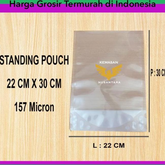 100PCS STANDING POUCH 22 X 30 TERMURAH, KEMASAN POUCH, PLASTIC POUCH FYP