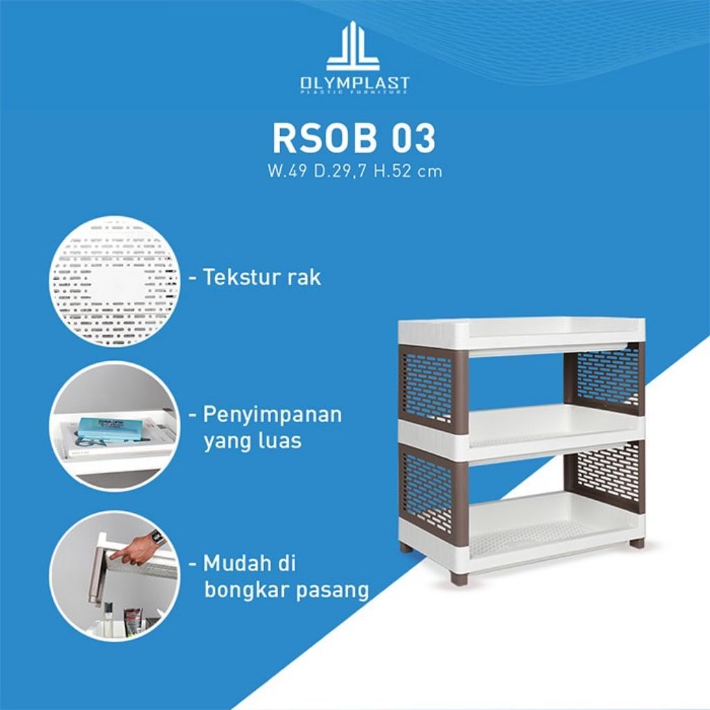 Rak Olymplast RSOB 03 Rak Serbaguna Besar Plastik Olymplast RSOB-03 Rak Plastik Besar Serabguna Olym