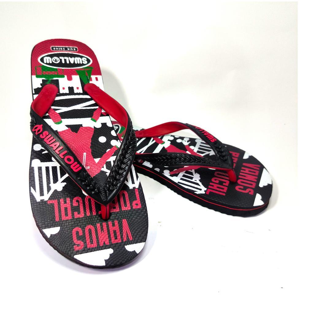 RECOMMENDED SANDAL JEPIT PRIA SWALLOW FUTBOL & SENI ORIGINAL - MOTIF SEPAK BOLA PIALA DUNIA & SENI R