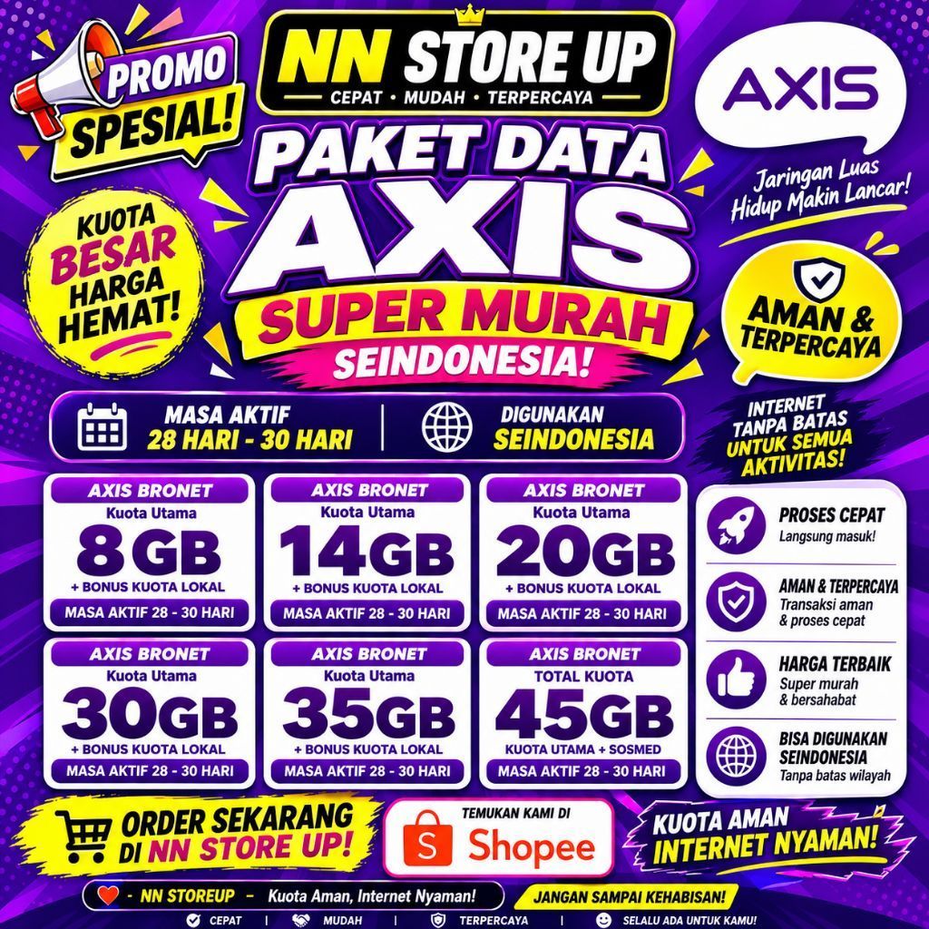 Inject/Voucher Axis 25 GB / 50GB 60hari FULL 24JAM