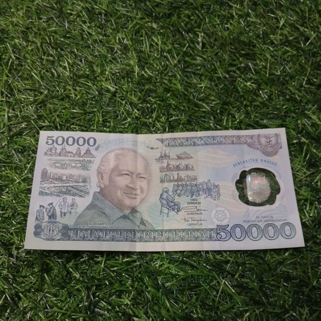 uang lama 50000 polimer 1993 asli murah
