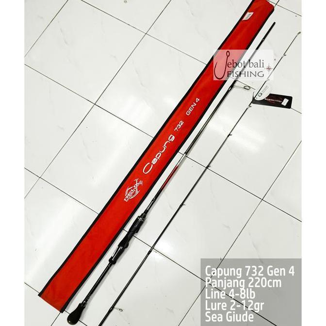 TERBARU - (Khusus Kurir Grab/Gojek Saja) Joran Capung 732 4-8lb Relix Nusantara - Rod Capung Merah