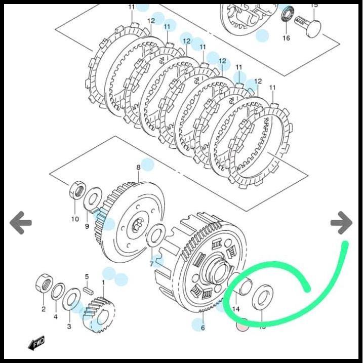 TERBARU RING BOSH RUMAH KOPLING WASHER HOUSE KOPLING SATRIA FU SGP21212-25G00-000 