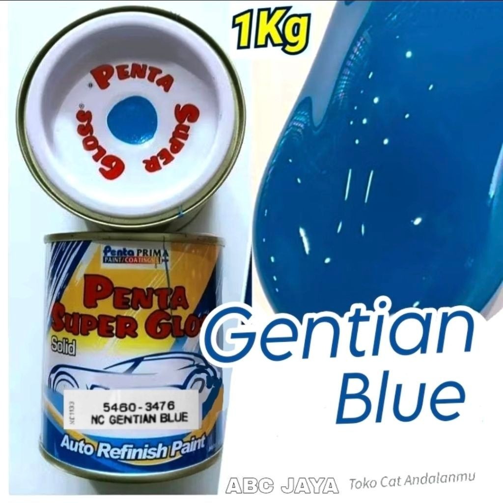 Cat Penta Super Gloss 5460-3476 Gentian Blue 1Kg Biru Tua Biru Mengkilap Biru Solid Duco Gantian Blu