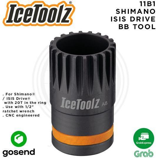 Promo ICETOOLZ BB Tool ISIS Driver Shimano Alat Buka BB Kotak Shimano ISIS Sepeda 11B1 1/2" Drive Ra