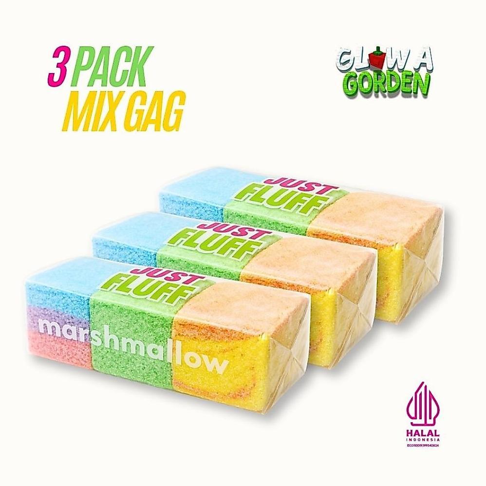 [KING] Marshmallow JustFluff 3 Pack Halal 9 Pcs Total