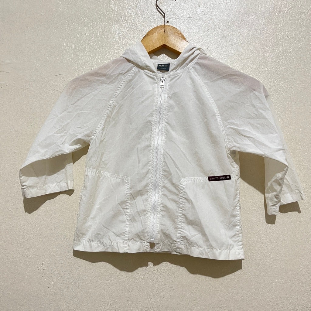 Preloved Alfonso Jacket Hoodie Zipper Anak Broken White