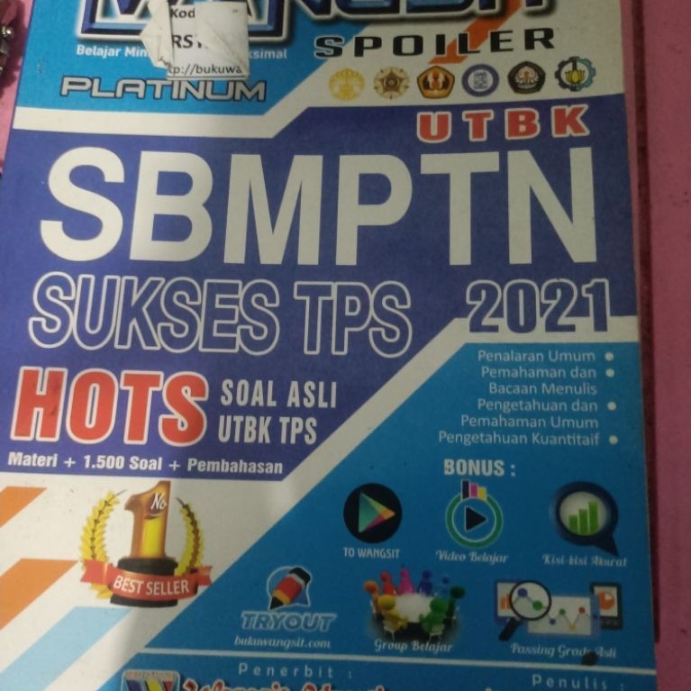 Buku PLATINUM SBMPTN UTBK Sukses TPS 2021 HOTS Soal Asli UTBK TPS Materi 1500 Soal Pembahasan