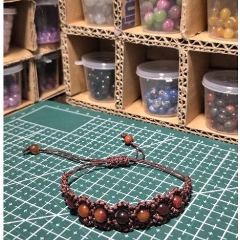 Gelang Wanita Bracelet Benang giok Coklat