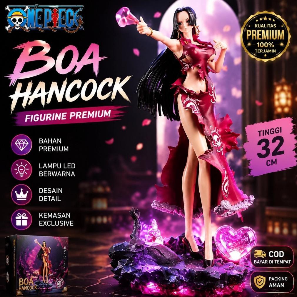 FIGURE BOA HANCOCK 32cm ONE PIECE - Patung Resin CAST OFF + LED NIGHT DISPLAY