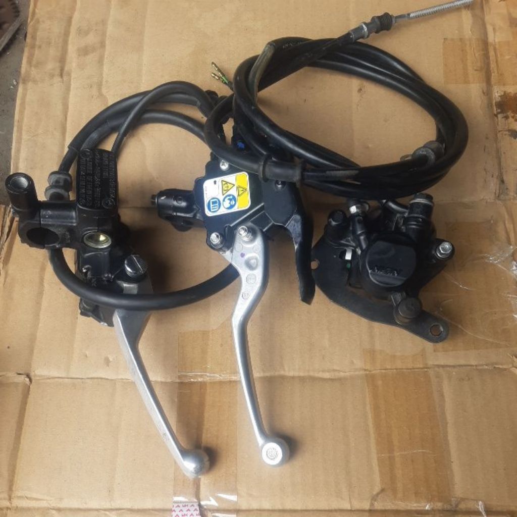 Rem combi brake rem cakram komplit kiri kanan plus kaliper honda beat deluxe gen 2 original