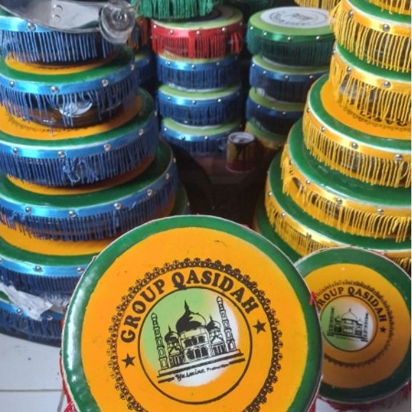 Rebana qosidah Lasqi rumbay isi 7 bonus 2 markis full set