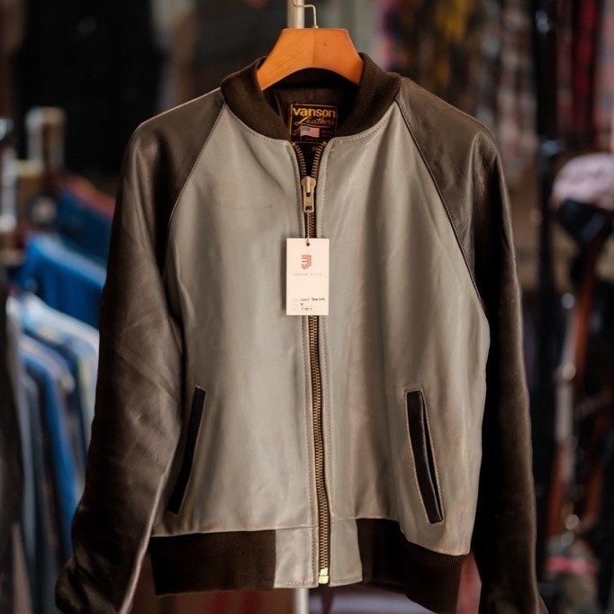 Jaket Vanson Varsity Leather Original Made In USA - Size 40
