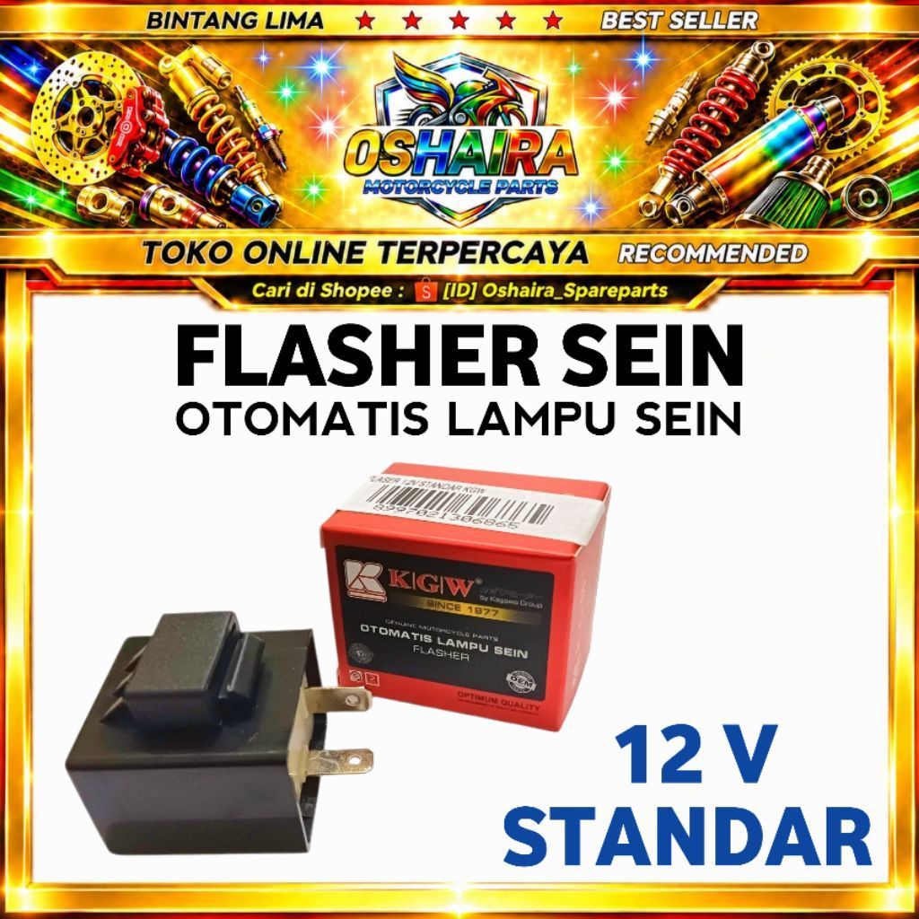 KGW Flasher Sein Otomatis Lampu Sein 12V Standar untuk Motor / FLASHER SEIN BEBEK / METIC / FLASHER 