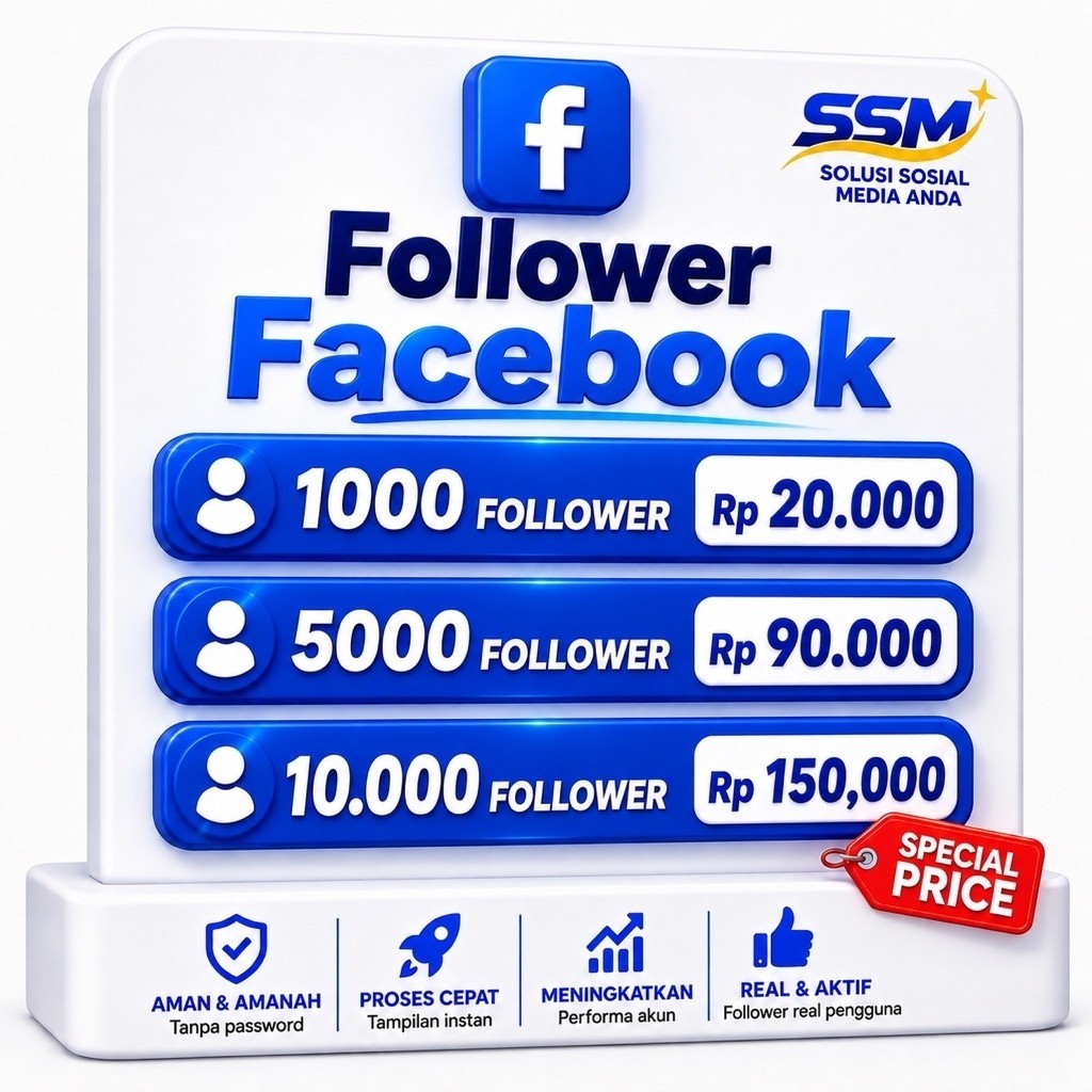 FOLLOWER FB - FANSPAGE BERGARANSI | PENGIKUT FB HALAMAN