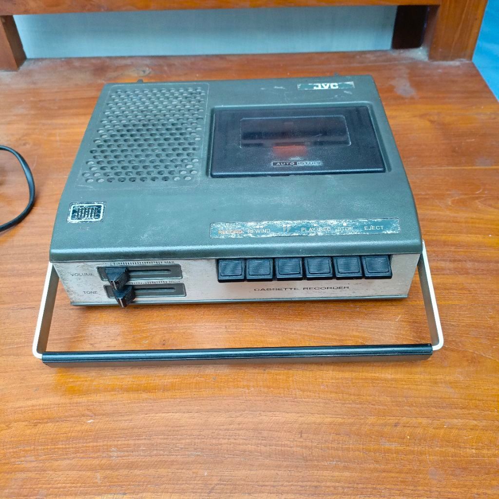 tape jvc antik portable cassette recorder mati lawas jadul