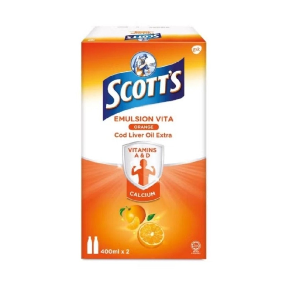 Scott's Emulsion Vita Orange Original Malaysia 400ML 1 Botol
