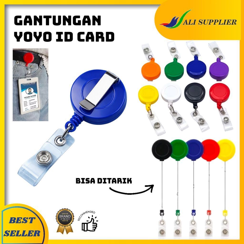 GANTUNGAN ID CARD YOYO / YOYO ID CARD DENGAN KLIP / YOYO TALI ID CARD / TALI ID YOYO / YOYO LANYARD 