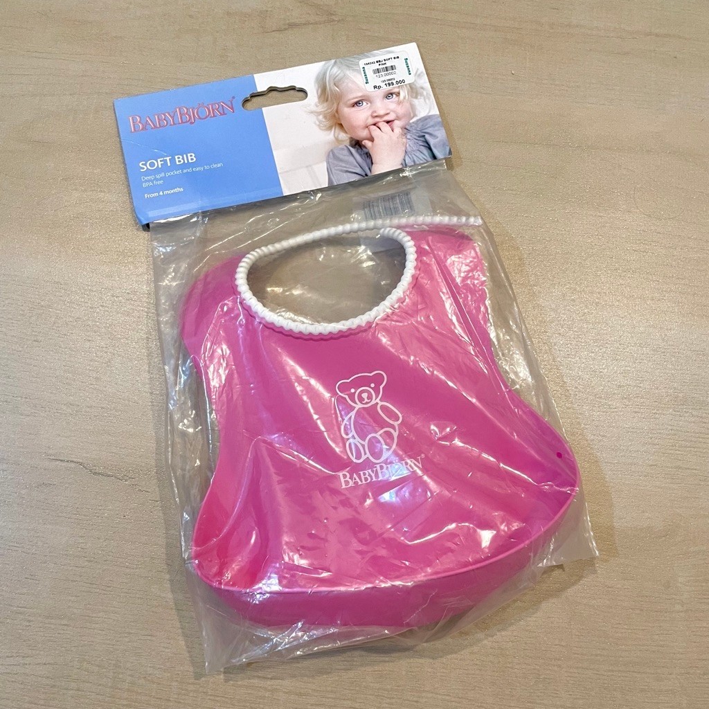NEW BabyBjorn Soft Bib | Baby Bjorn Celemek Makan Mpasi Alat BLW Slabber Anak Set