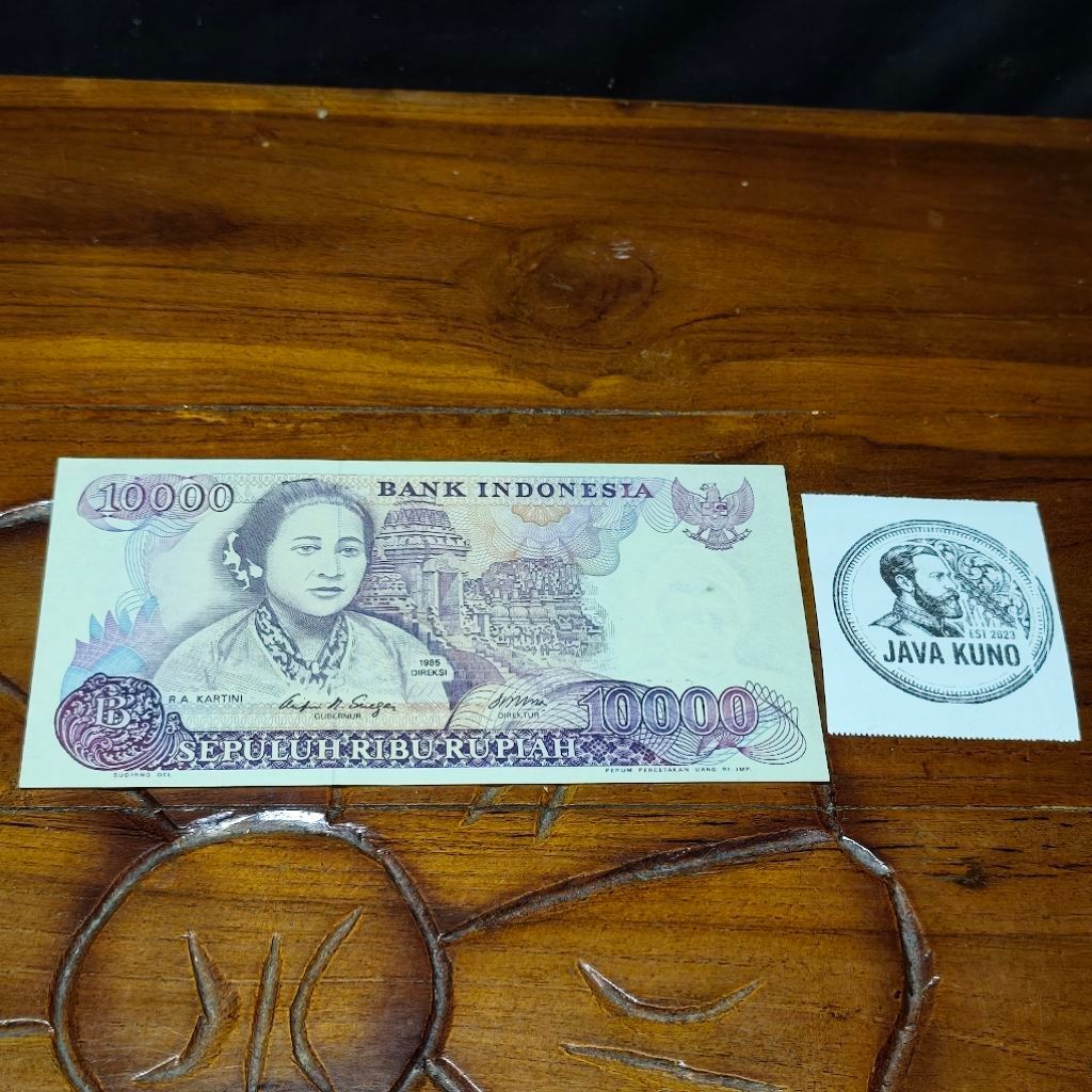 Koleksi Kertas Kuno 10.000 Rupiah Kartini 1985 Original Gress