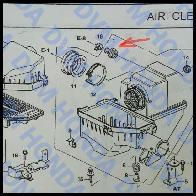 DISKON KARET PIPA/GROMMET BREATHER TABUNG FILTER UDARA ORIGINAL BRIO 1.3/BRV DG3/CITY GD GM2 GN/CRZ/