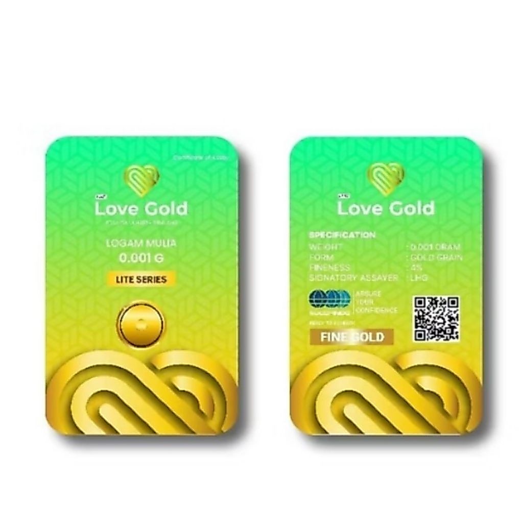 LoveGold Emas Mini 0,001 Gram 24 Karat - Investasi Mudah, Souvenir Elegan, Tahan Inflasi