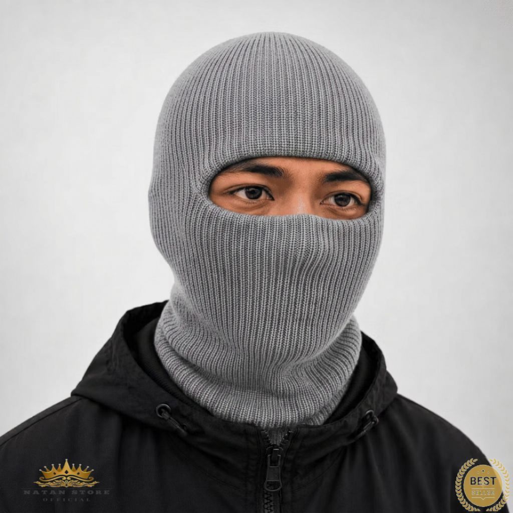 KUPLUK TEROPONG LUBANG 1 DAN LUBANG 3 kupluk topeng Kupluk Ninja Pria Sebo Maling Topi Masker Topeng