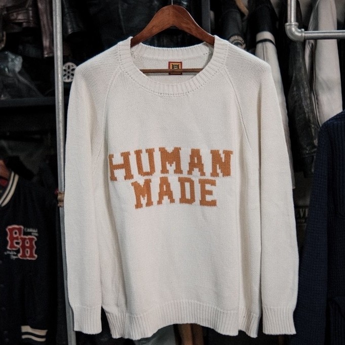 Human Made Low Ivory Knit Jacket Original - Size L