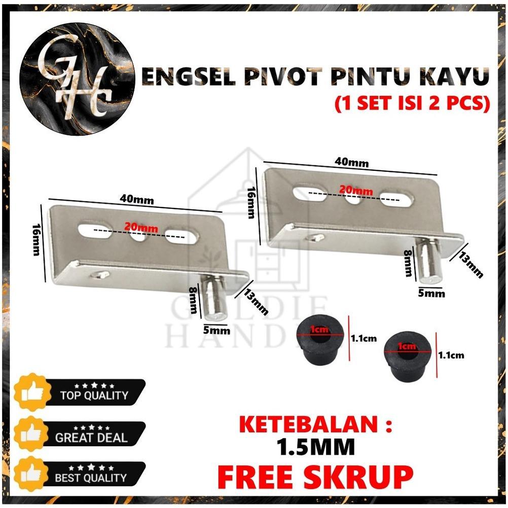 Engsel Pivot 12mm Pintu Lemari Kayu Hinge Pivot Mini Kecil Pivot Kayu