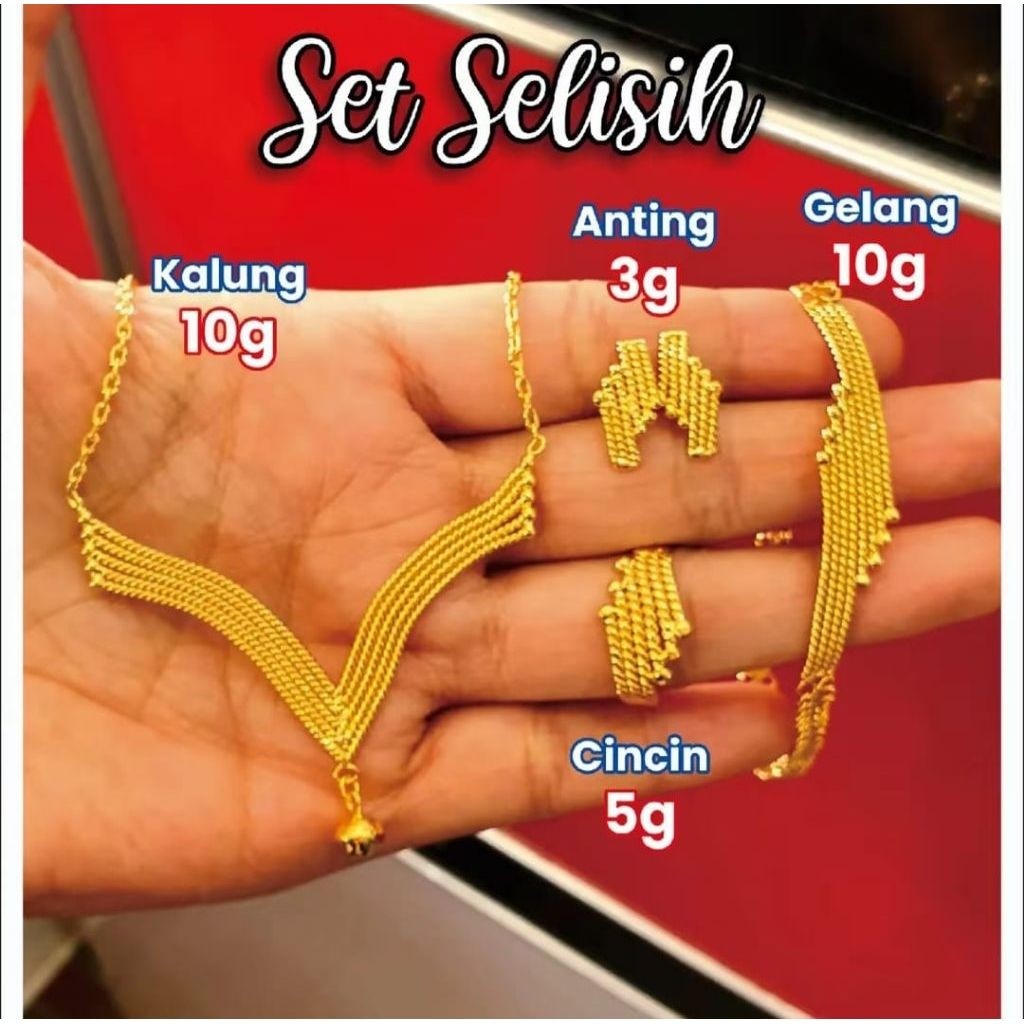 Set Model Selisih - Emas LM/London 24K - kadar 999,9%