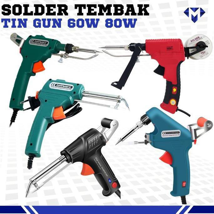 VASRUFK Solder Tembak Iron Roll Otomatis Tin Gun Listrik Timah Mata External Heat 60 Watt Automatic 
