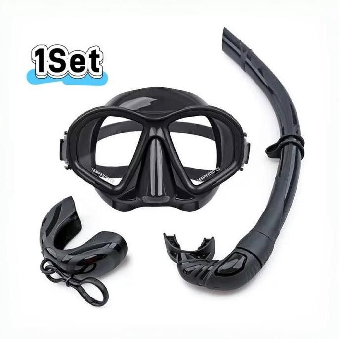THUNDEX Kacamata Selam Panah Ikan Masker Freedive Apnea Freediving Free Diving Glasses Set Tube Sela