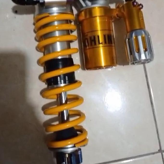 Shock ohlins + adjuster + perintilan tittanium
