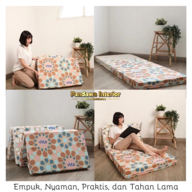 (TUKATUKU SHOP) Kasur Busa Lipat 4 Inoac Vita Karlip Garansi Resmi 10 Tahun 180x200x5 180x200x10 160