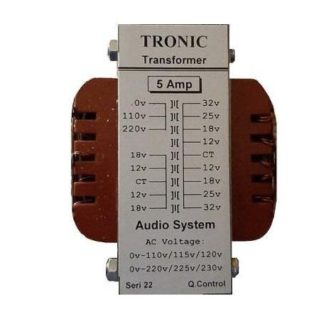 Trafo Tronic 5A Seri 22 Ct-32V Trafo Tronic Transformer Power Supply 5 Amper Extra : Ct, 12V, 18V / 