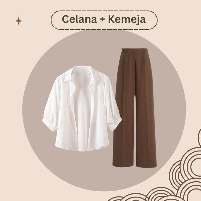 Rscloth- One Set Nita N Style / Ootd Nita Hijab / Outfit Ngampus Kuliah Hangout ( Blouse Atasan Nita