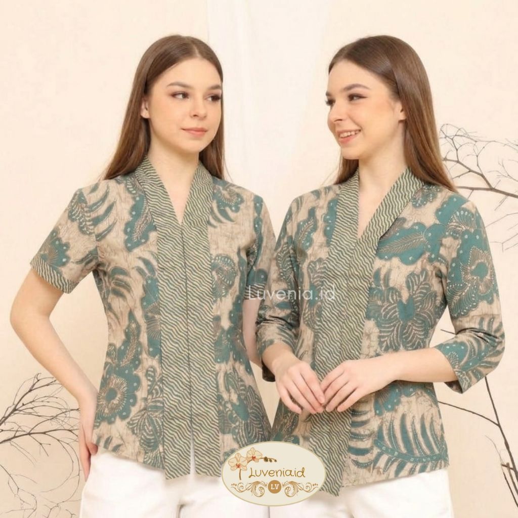 Atasan Batik Wanita 292 / 292P BHK - Batik Modern / Blouse Batik Wanita / Seragam Batik / Batik Coup