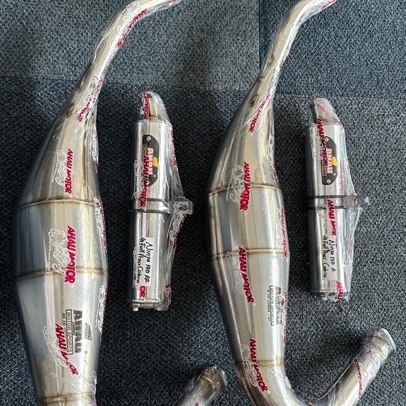 KNALPOT AHAU1 AHAU ONE NINJA R SS RR NEW RR OLD STAINLESS TYPE COBRA FULL PRESS CHAMBER 41 STINGER 2