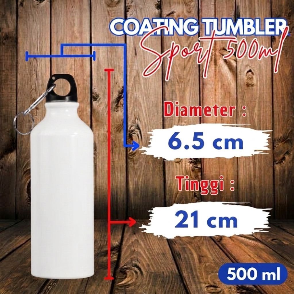 MDA Custom Botol Sport Sublimasi Botol Coating Sublimasi Siap Cetak