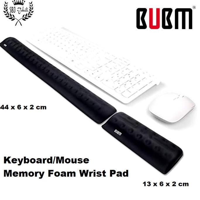 TERBARU - BUBM Wrist Pad Memory Foam Keyboard Mouse Wrist Rest Pad BUBM PREMIUM