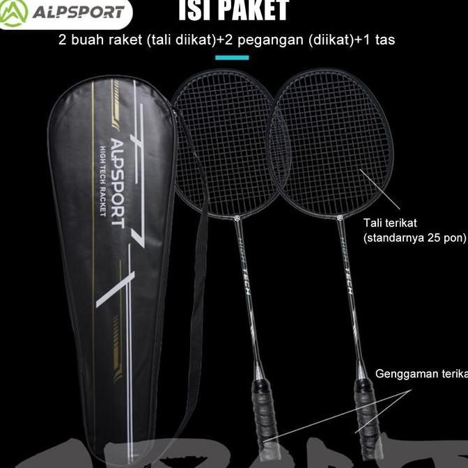 ALP RR raket badminton Original, 100% Karbon Penuh, T500, 4U G5, Poros Bulat Penuh, Rebound Cepat, K