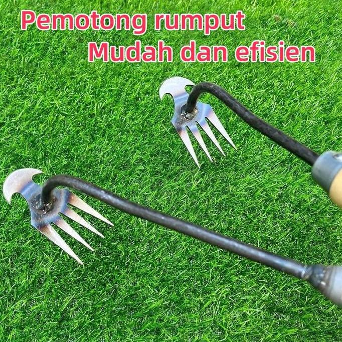 Vianmall_ - Weeding garu Harrow Manual Weeding Hoe Weeding penghapusan Puller Hoe